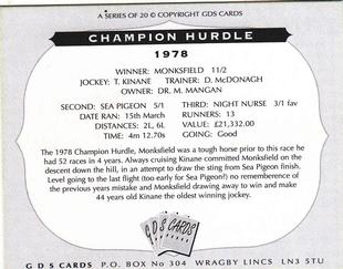 2000 GDS Cards Champion Hurdle #1978 Monksfield Back
